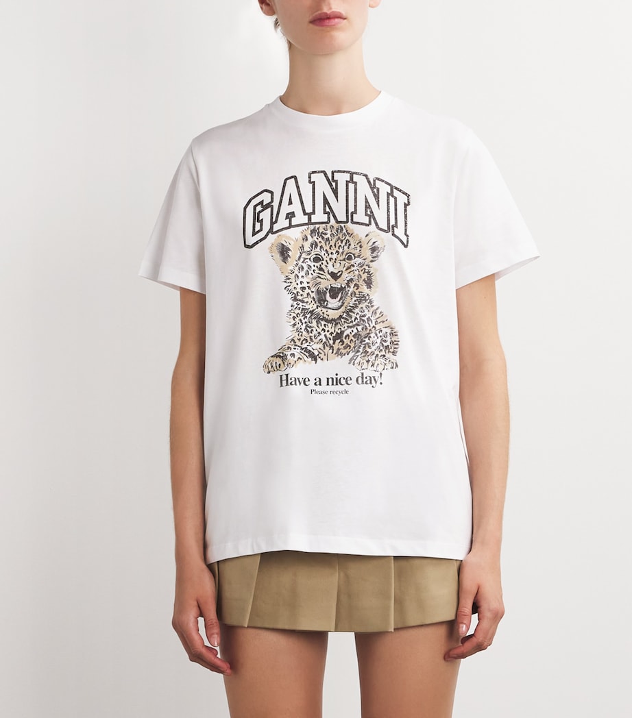 Cotton Leopard T-Shirt 943 LEOPARD Image 3