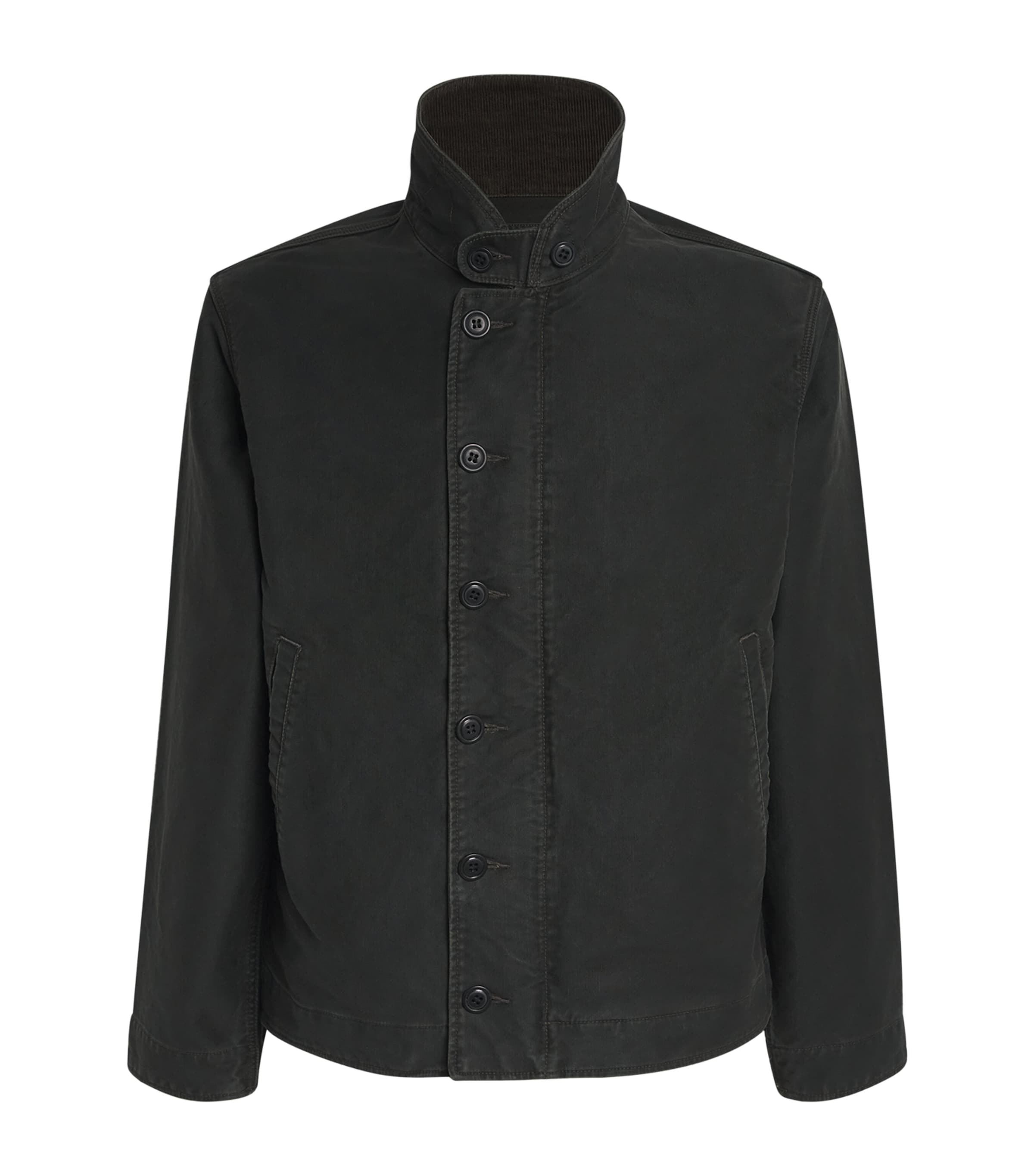 Ralph Lauren Double Rl Cotton N-1 Deck Jacket In Black