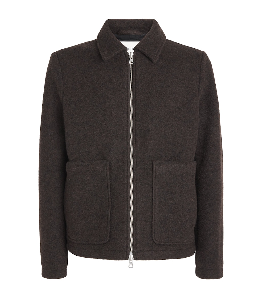NN.07 Mens Wool-Blend Gael Overshirt Dusky Port Image 1