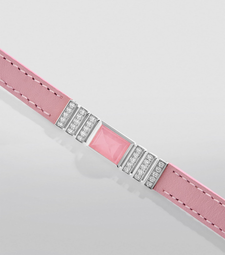 White Gold, Diamond and Nappa Leather UNII Bracelet WHITE GOLD Image 4