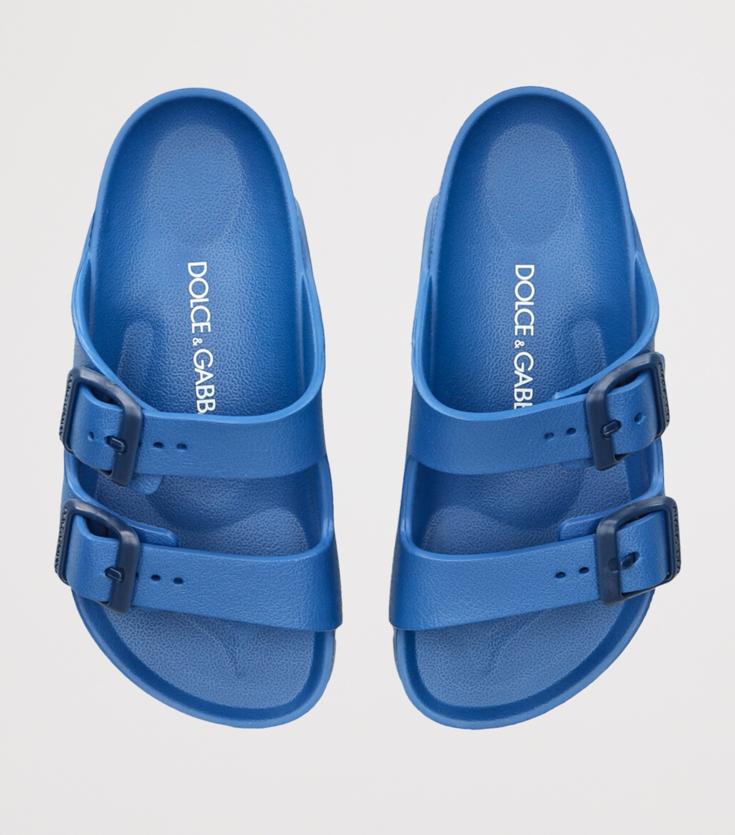 Dolce&Gabbana Kids Logo Buckle Sandals Blue Image 4
