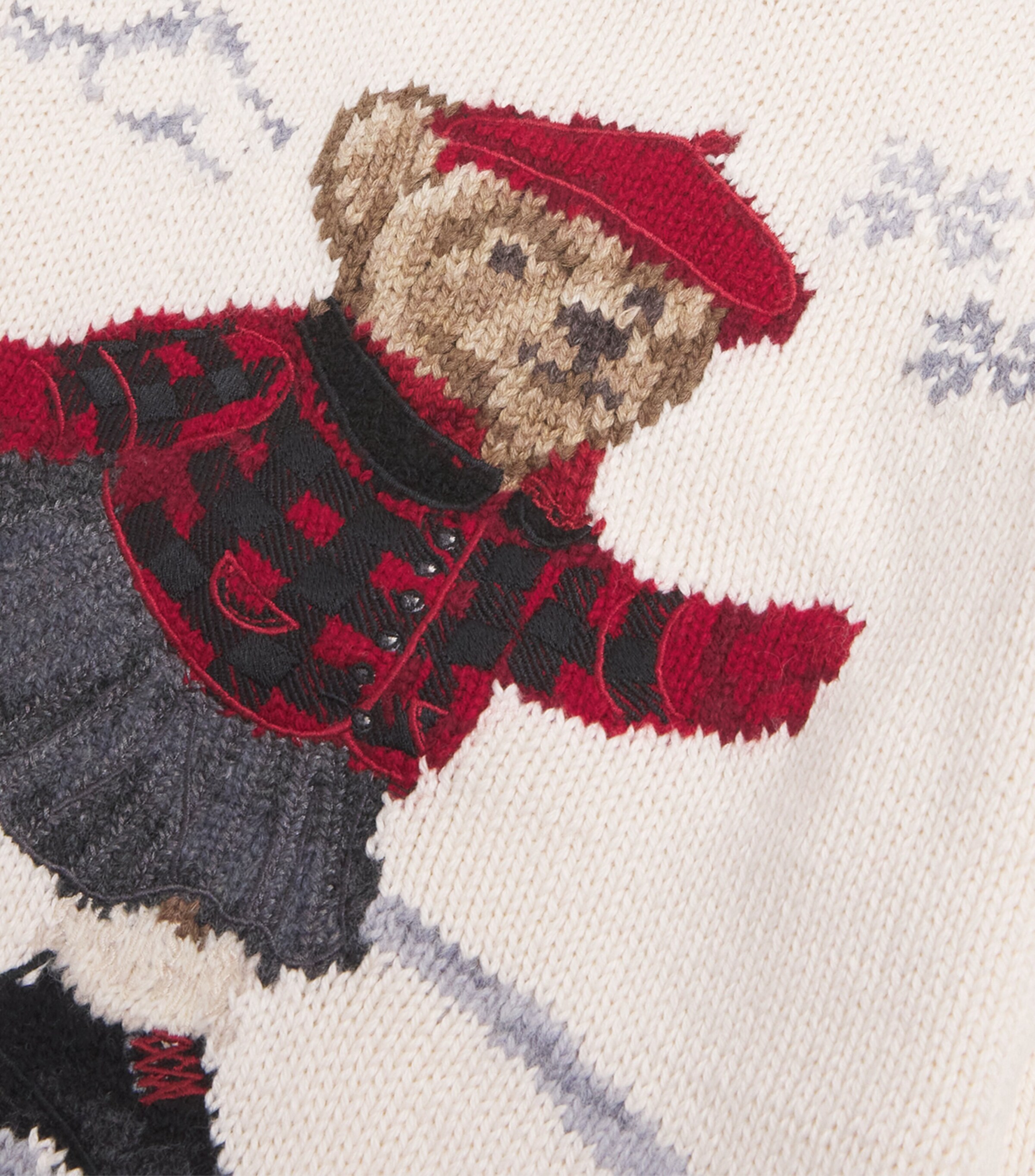 Cotton Polo Bear Sweater (2-6 Years) CREAM Image 3