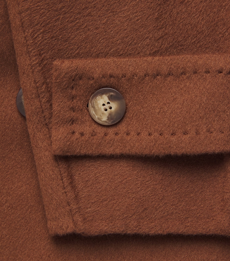 Joseph Womens Double-Faced Cashmere Coat Cinnamon Image 5