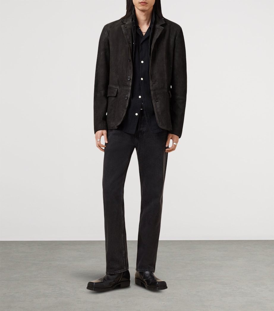 Leather Survey Blazer ANTHRACITE GREY Image 3