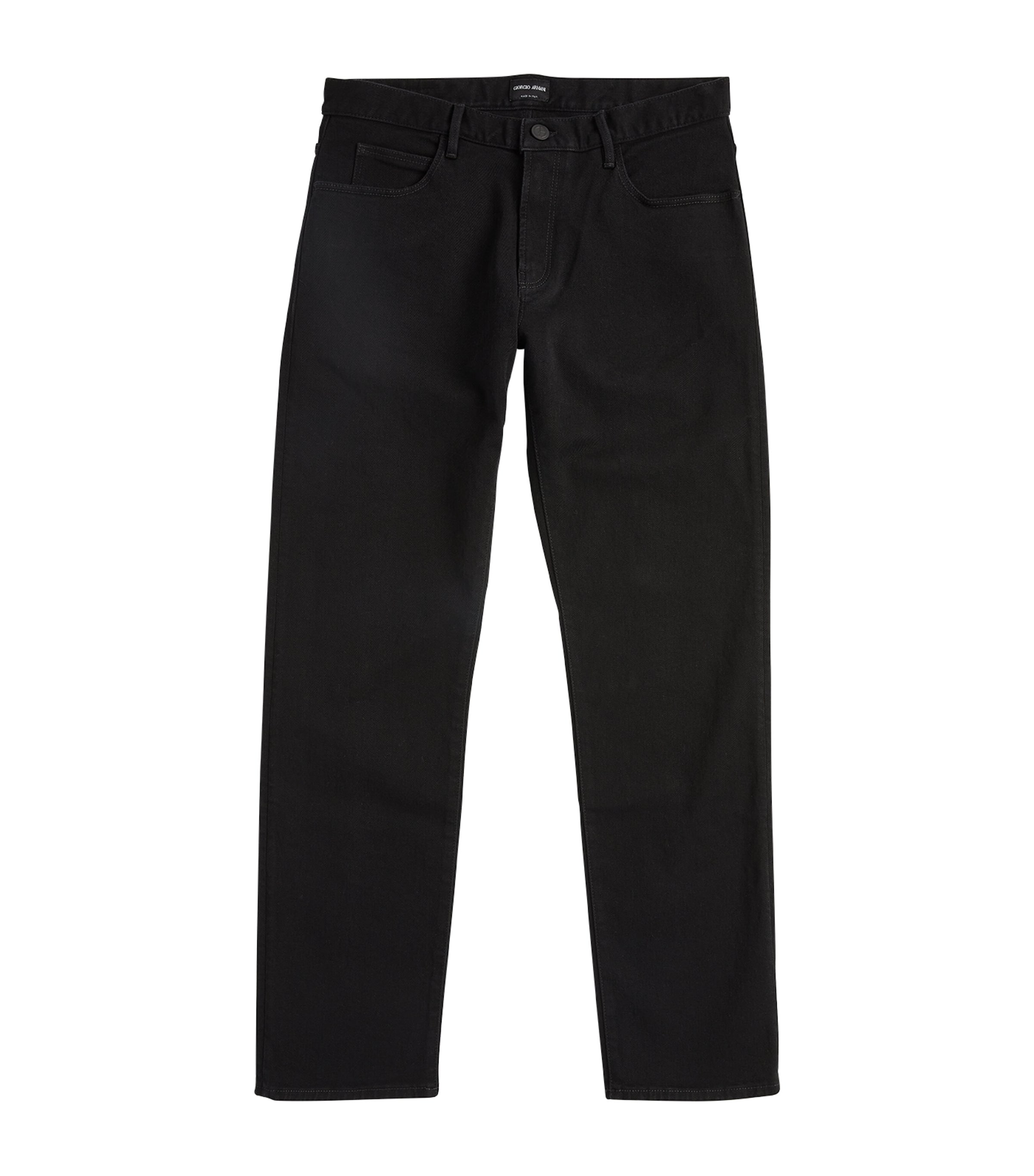 Shop Giorgio Armani Straight Jeans In Black