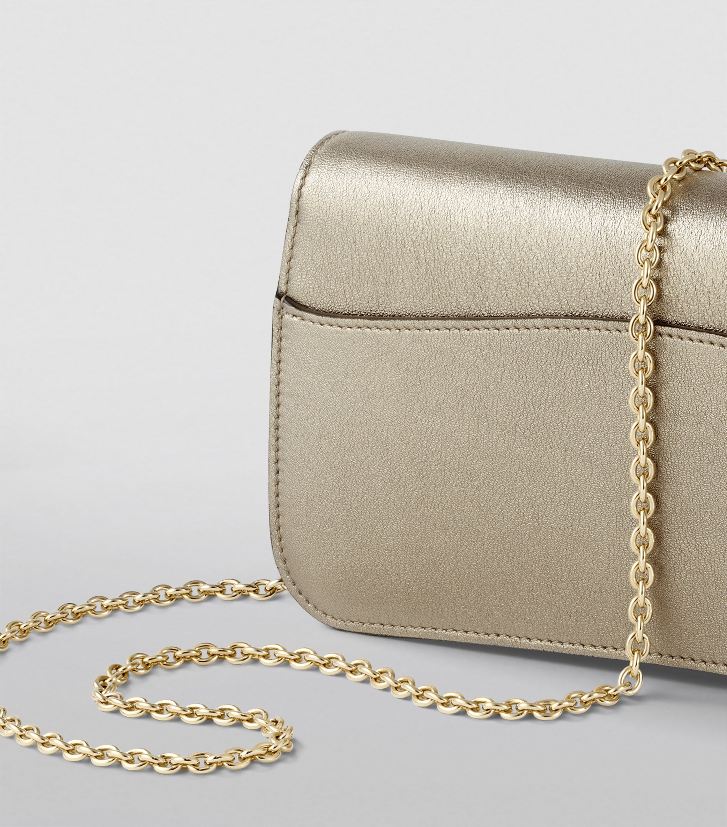 Cartier Mini Metallic Leather Panthère de Cartier Cross-Body Bag Gold Image 6