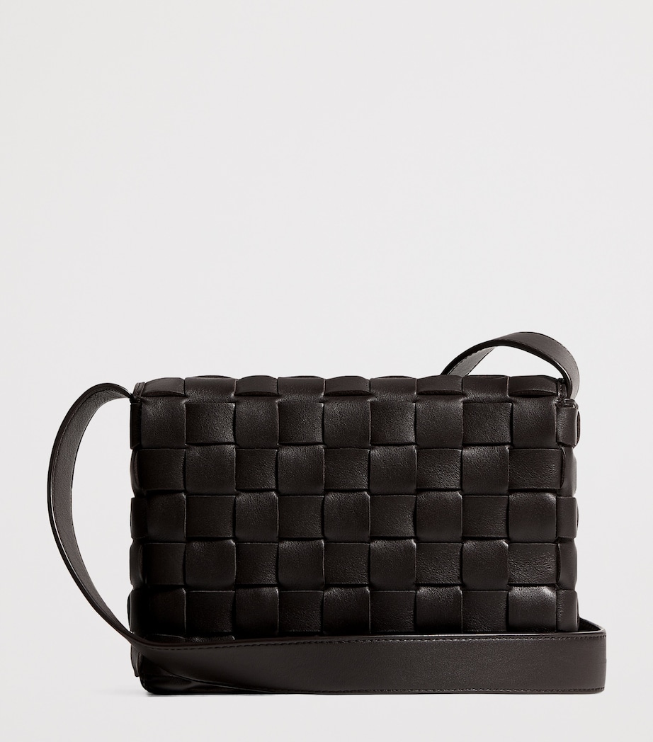 Bottega Veneta Leather Intrecciato Messenger Bag Image 4