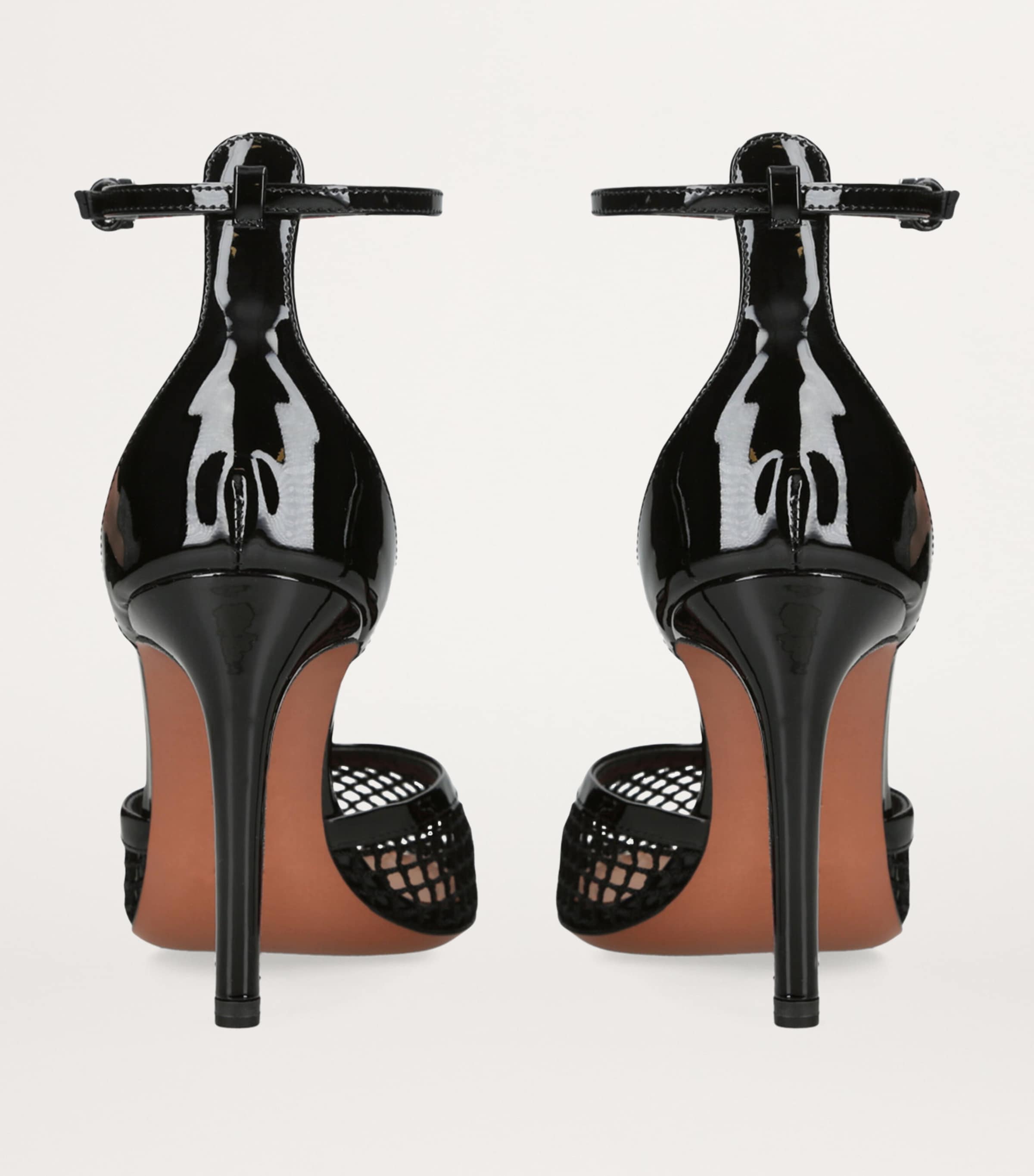Alaïa Leather Mesh Ballerina Pumps 90 Black Image 2