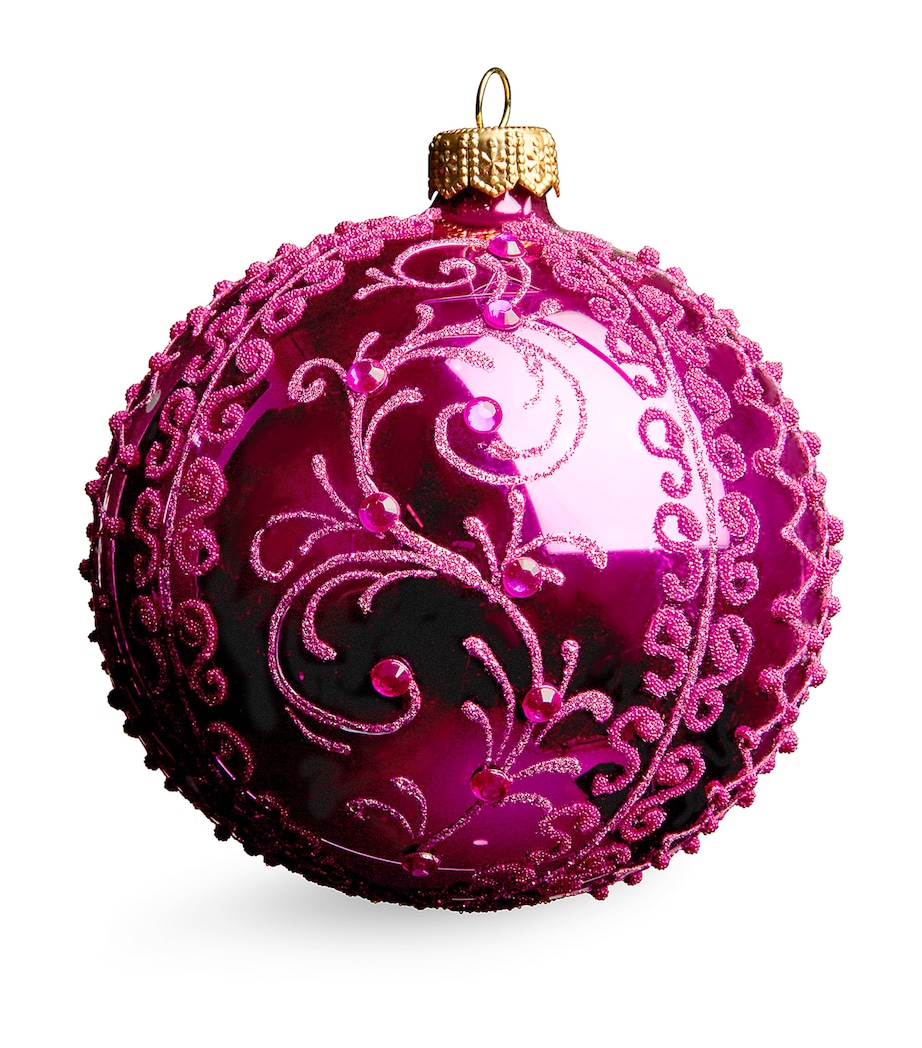 Glass Embellished Bauble VIOLET Image 1