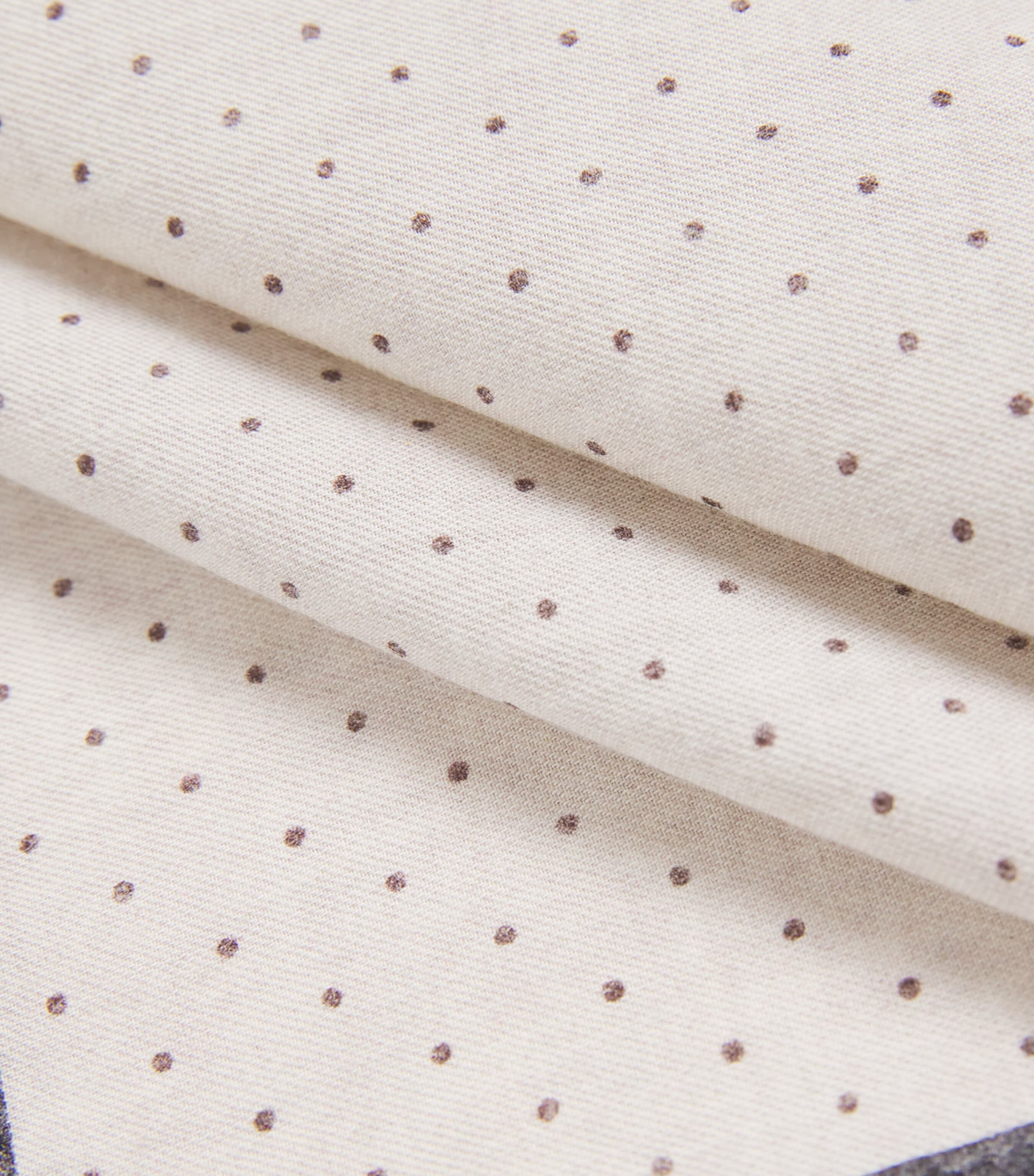 Eleventy Cotton-Wool Geometric Pocket Square Moro E Avorio Image 3