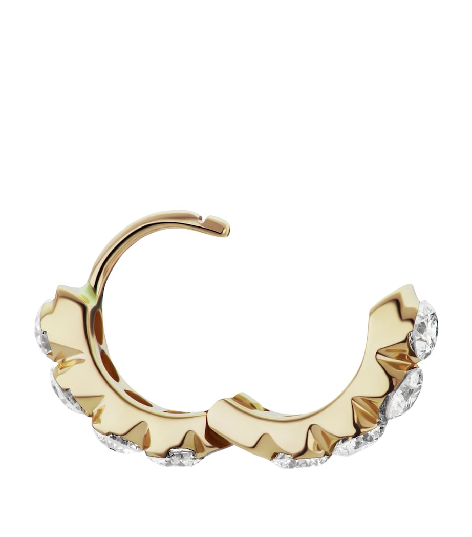 Maria Tash Yellow Gold Invisible Set Large Diamond Eternity Hoop Earring (6.5mm) Yellow Gold Image 2