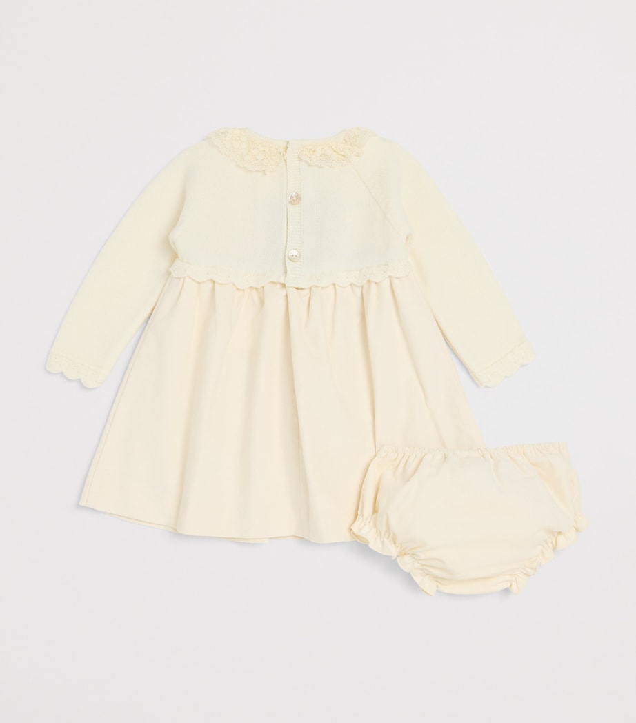 Cotton-Blend Knitted Lace Dress and Bloomers Set (12 Months) 60 H56 Image 2