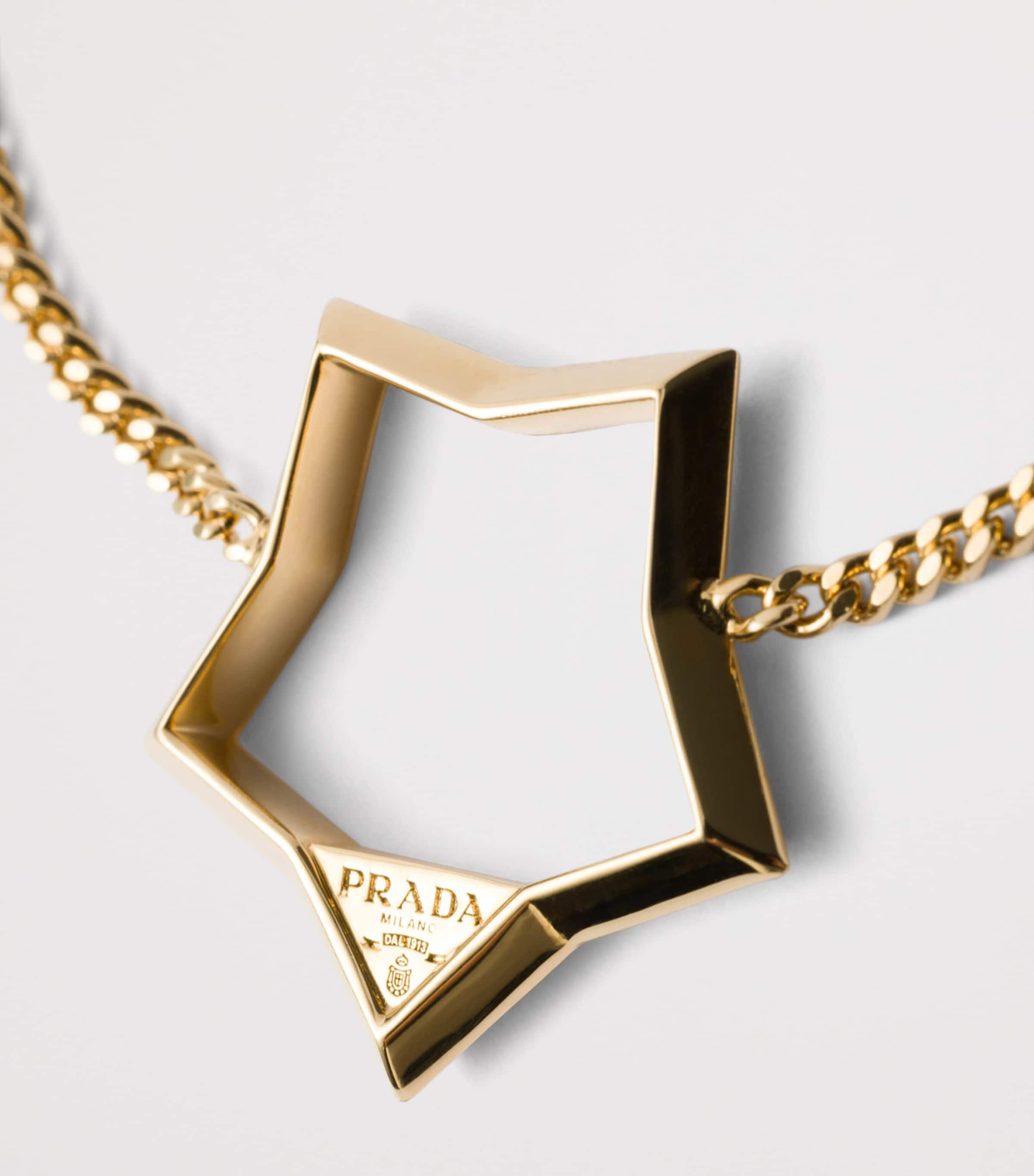 Prada Star Motif Chain Bracelet Gold/silver Image 2
