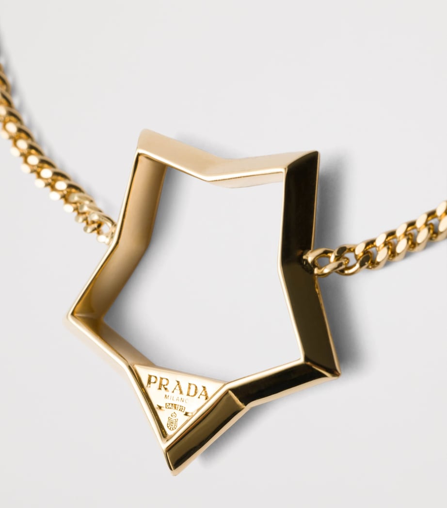 Prada Star Motif Chain Bracelet Gold/silver Image 2
