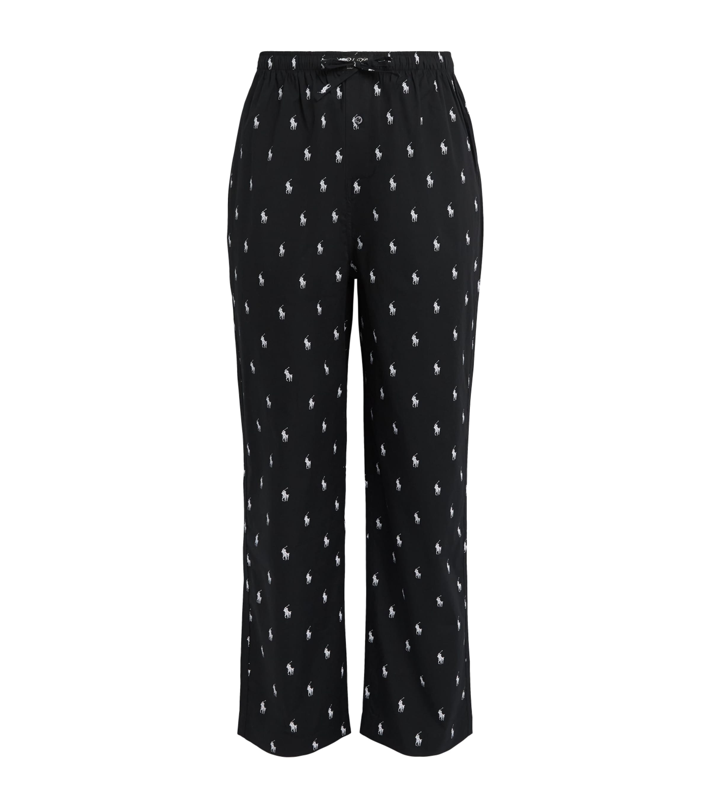 Polo Ralph Lauren Mens Cotton Polo Pony Pyjama Bottoms Polo Black Aopp Image 1