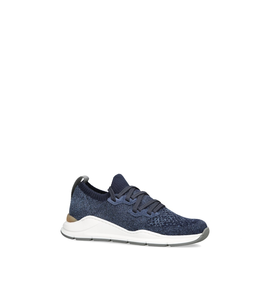 Brunello Cucinelli Kids Knitted Sneakers Blue/dark Image 2
