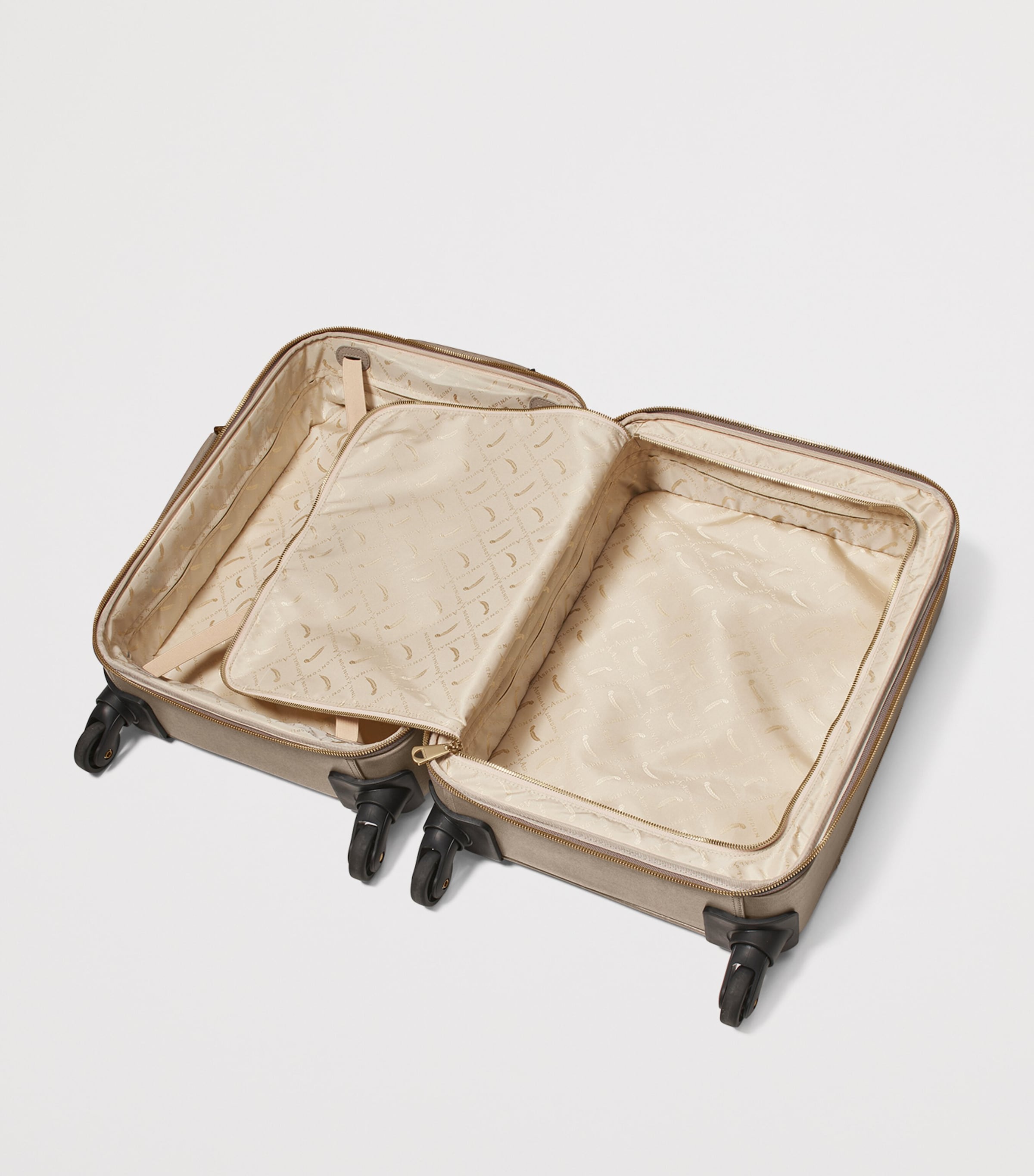 Leather Cabin Suitcase TAUPE Image 6