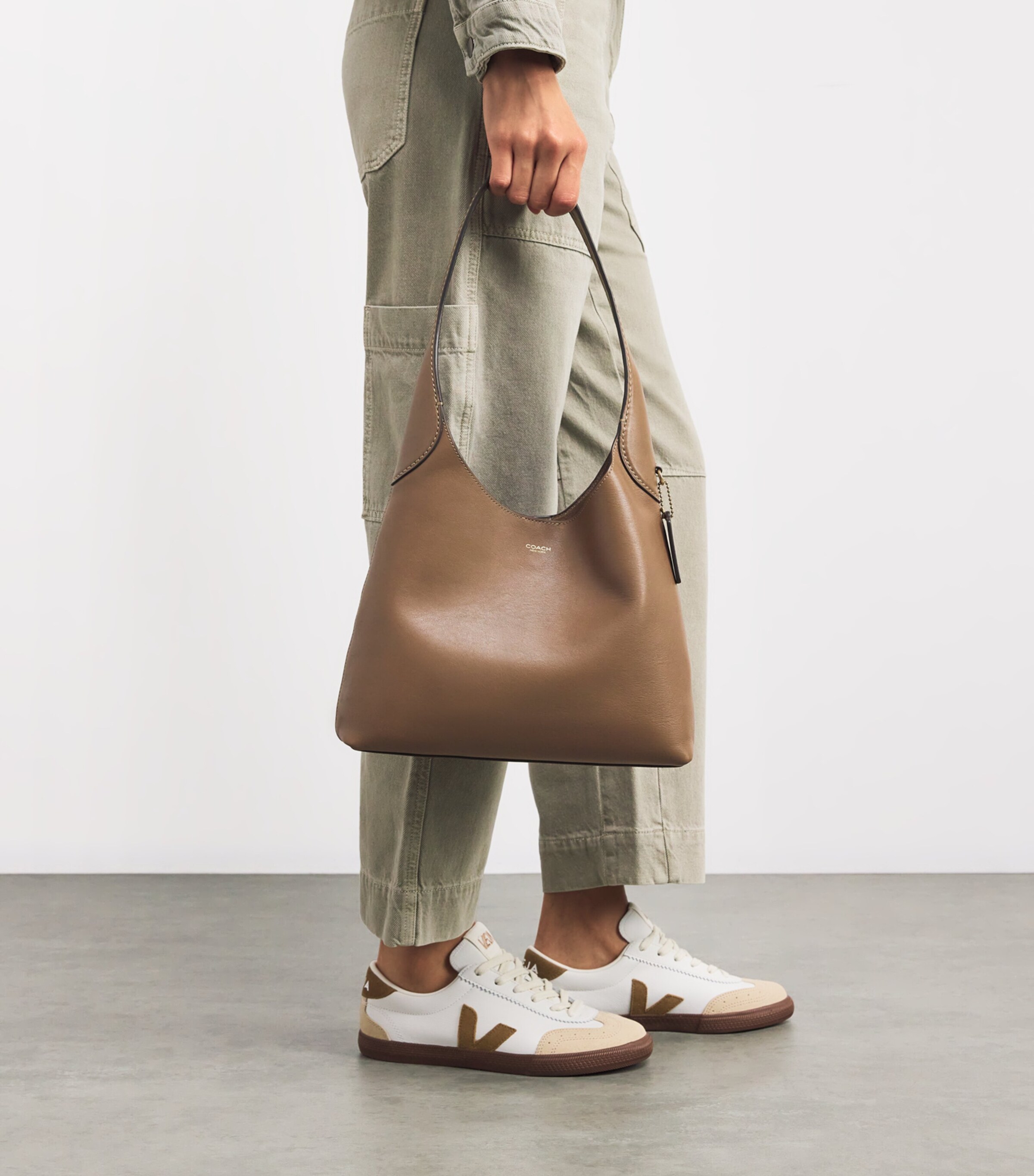 Coach Leather Brooklyn 39 Shoulder Bag Stone Image 5