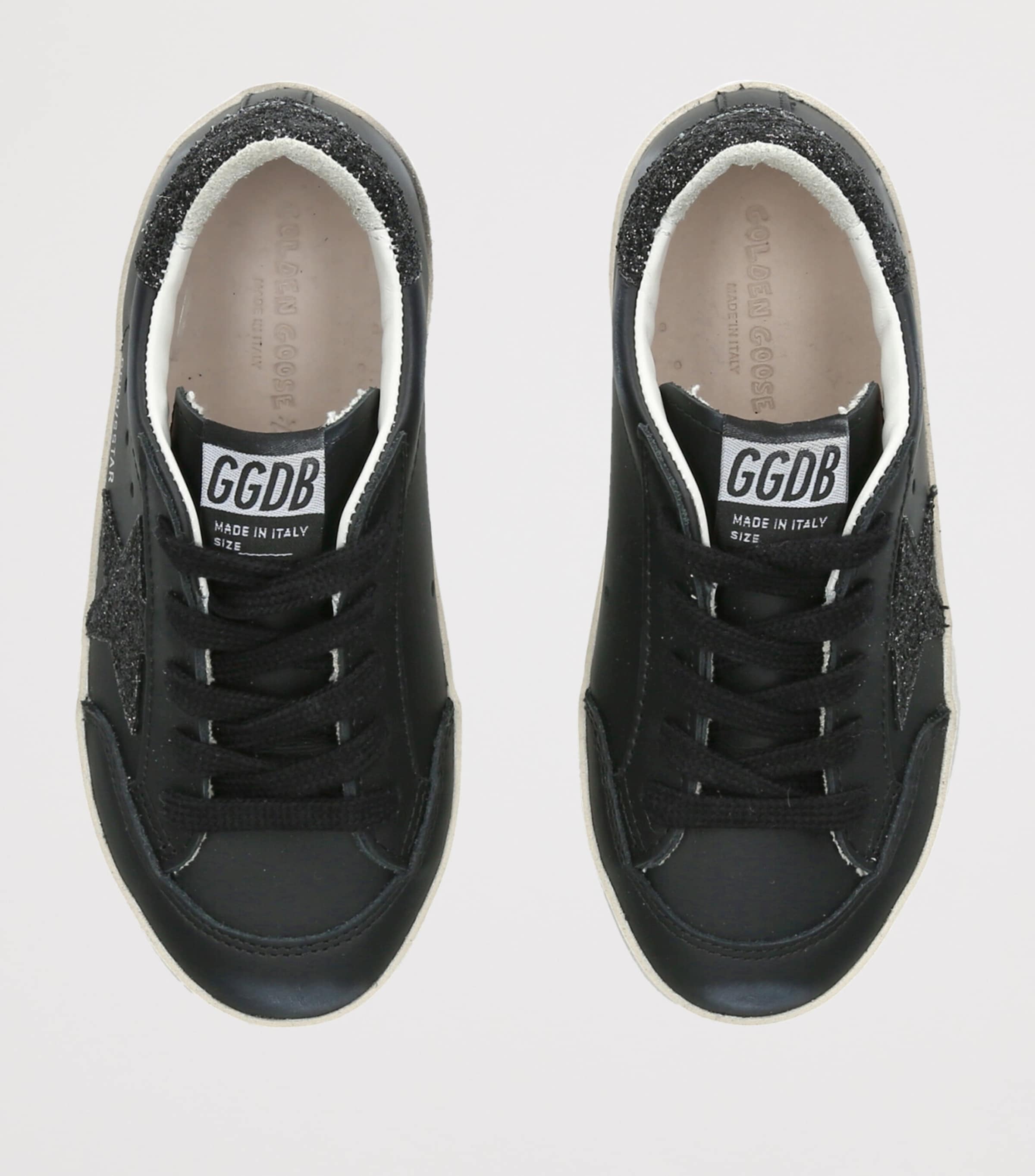 Golden Goose Leather Super-Star Sneakers Black Image 3