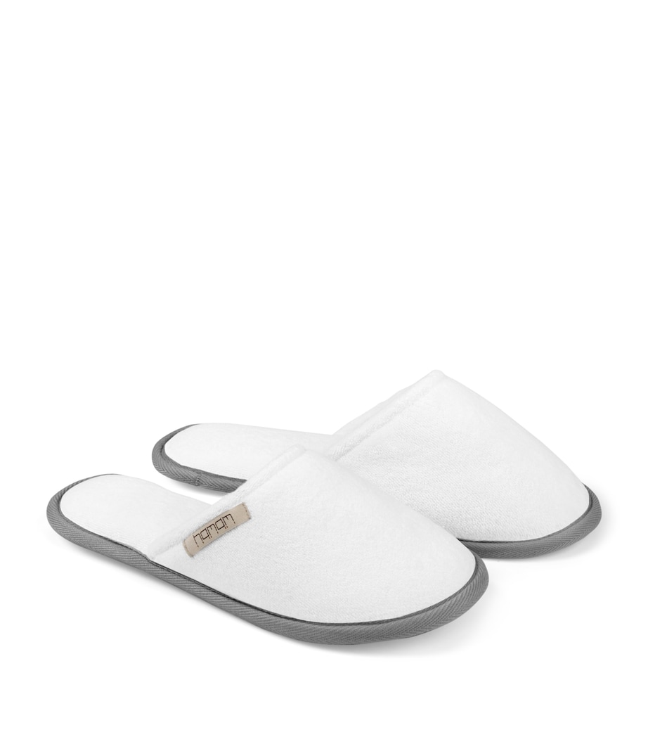 Hamam Ash Slippers (Size 36-37) White/dark Grey Image 1
