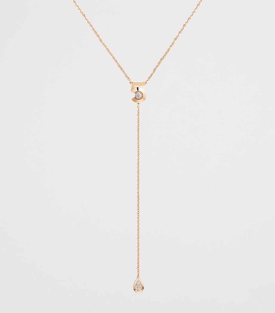 CHANEL Beige Gold and Diamond Extrait de N°5 Necklace Beige Gold Image 3