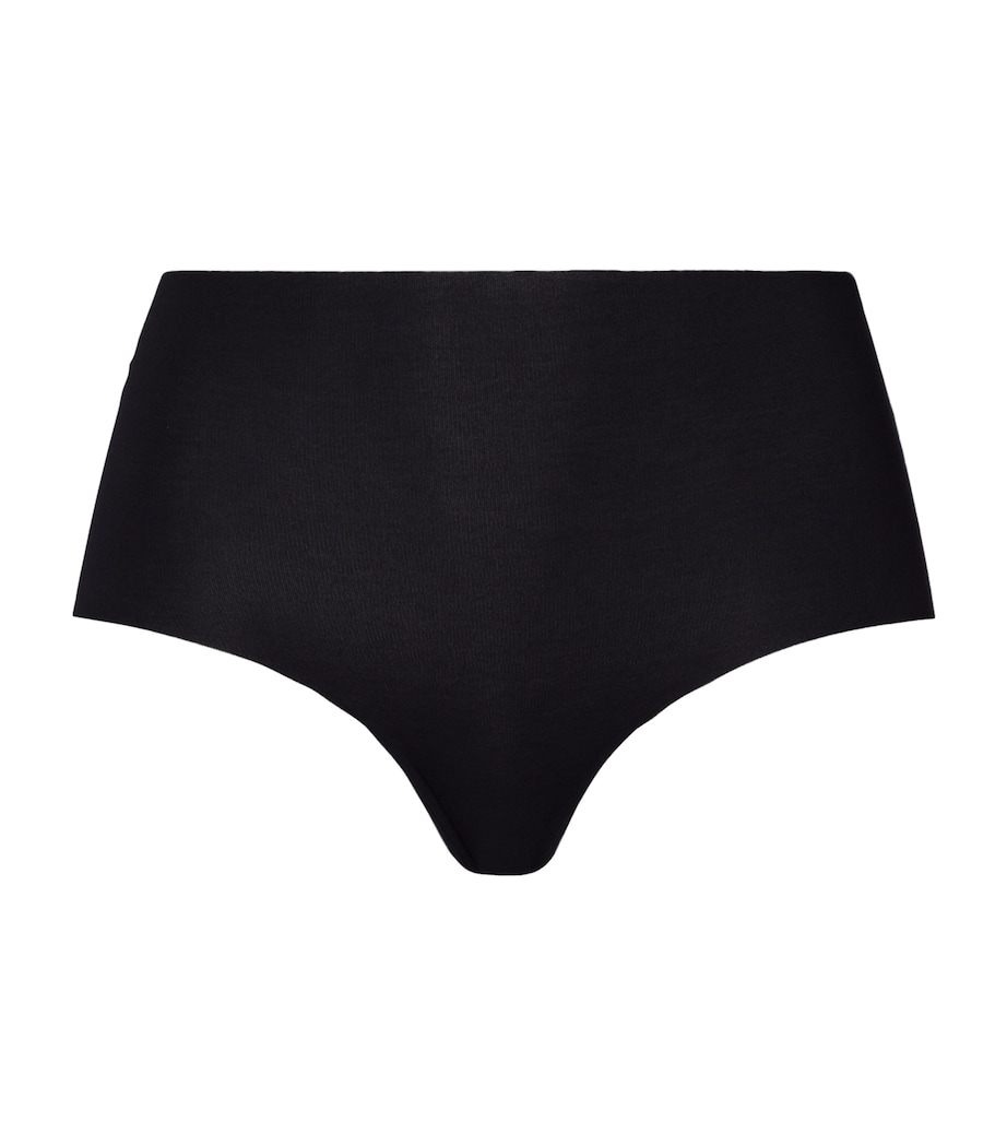 Invisible Cotton Maxi Briefs BLACK Image 1