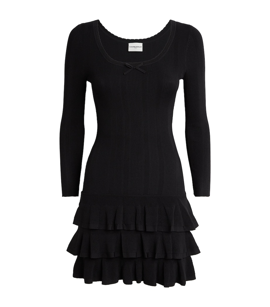 Knitted Mini Dress BLACK Image 1