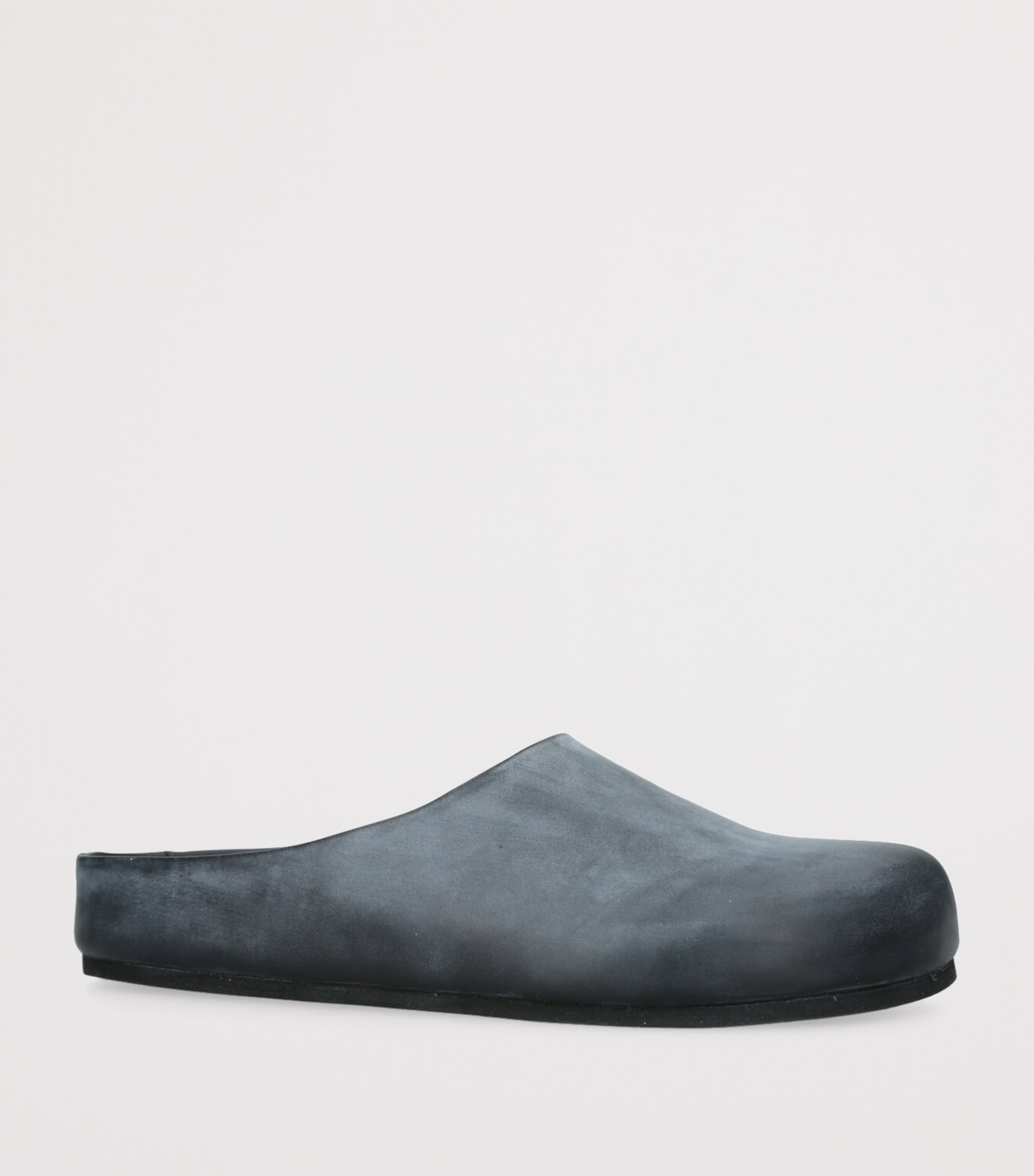 Leather Distressed Mules BLACK Image 3