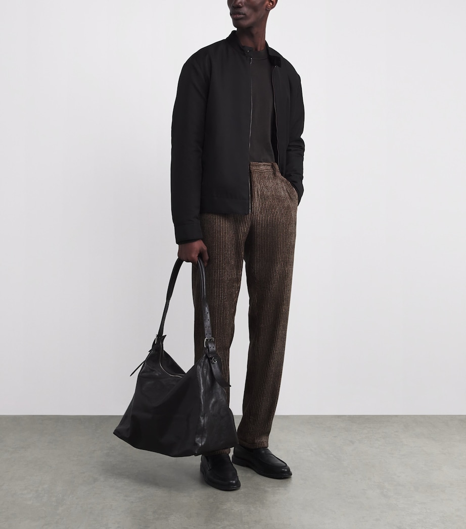 Corduroy Herringbone Print Trousers P6005 Image 2