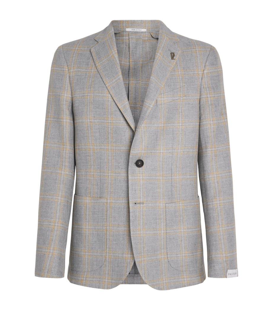 Wool-Linen Check Blazer 21 LIGHT GREY Image 1