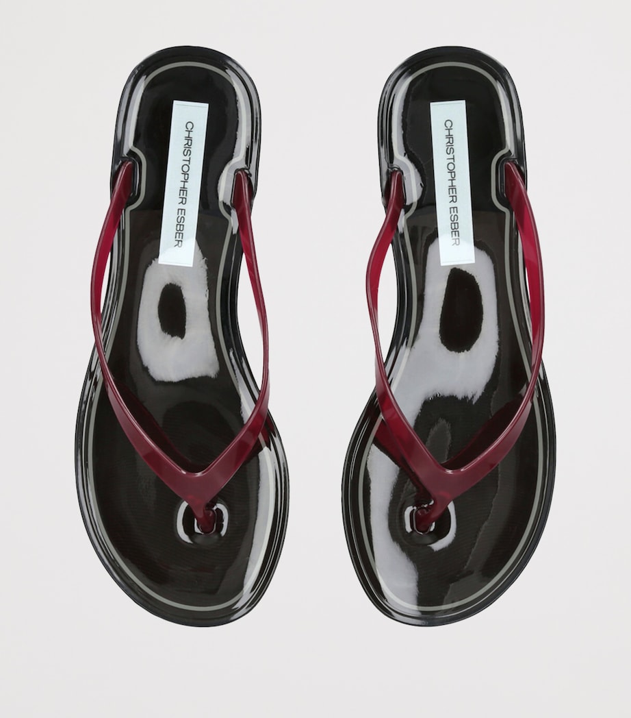 Jo Flip Flops RED/DARK Image 4