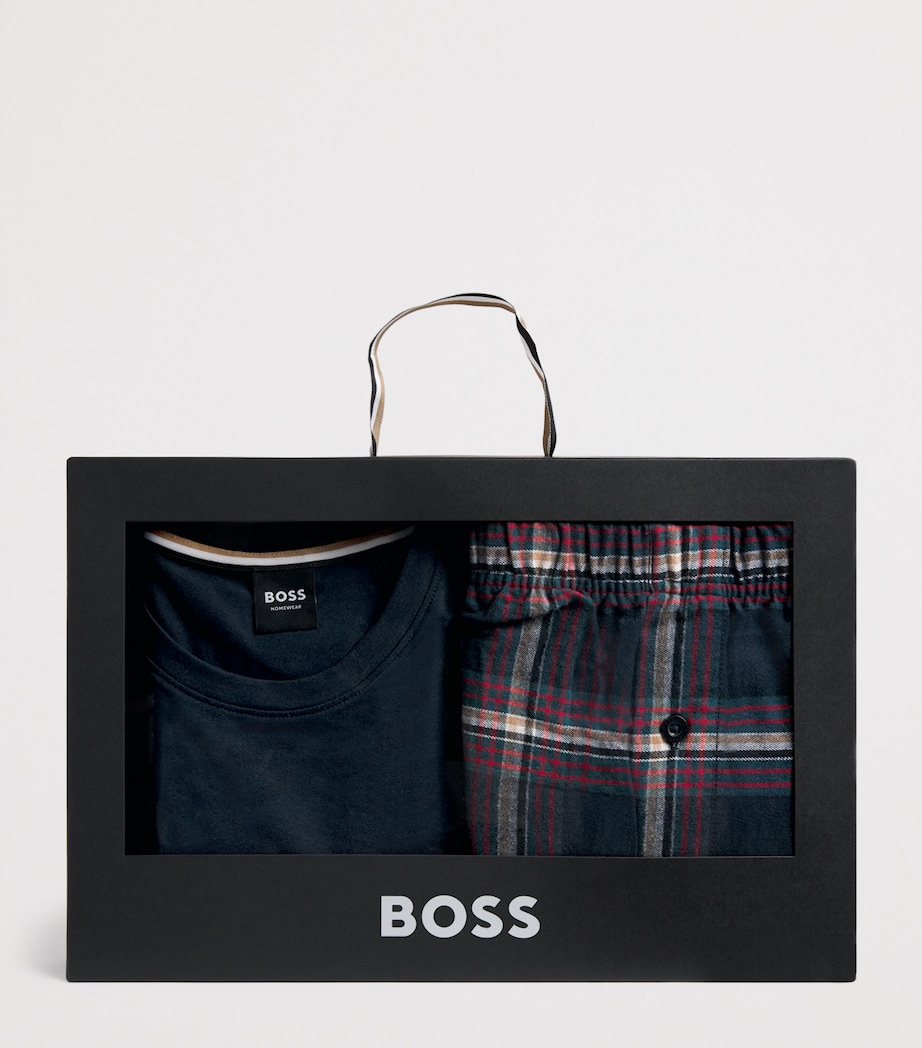 Cotton-Blend Check Pyjama Set 460 OPEN BLUE Image 6