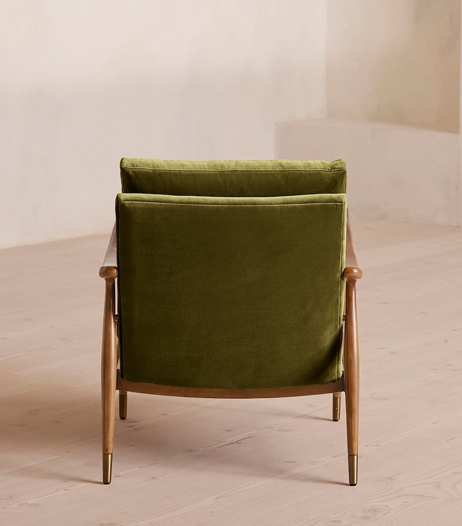 Soho Home Velvet Theodore Armchair Olive Image 3