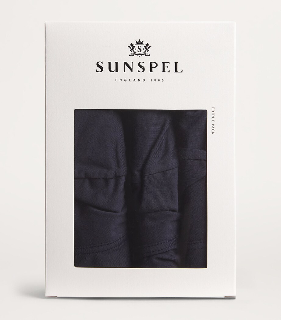 Stretch-Cotton Trunks (Pack of 3) BUAA NAVY Image 4