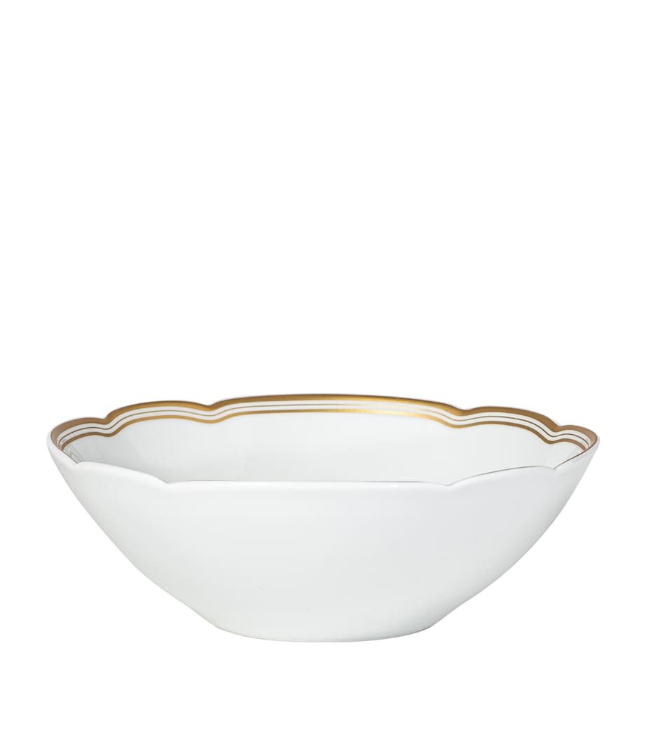 Bernardaud Porcelain Pompadour Cereal Bowl (16.5cm) Or Image 1