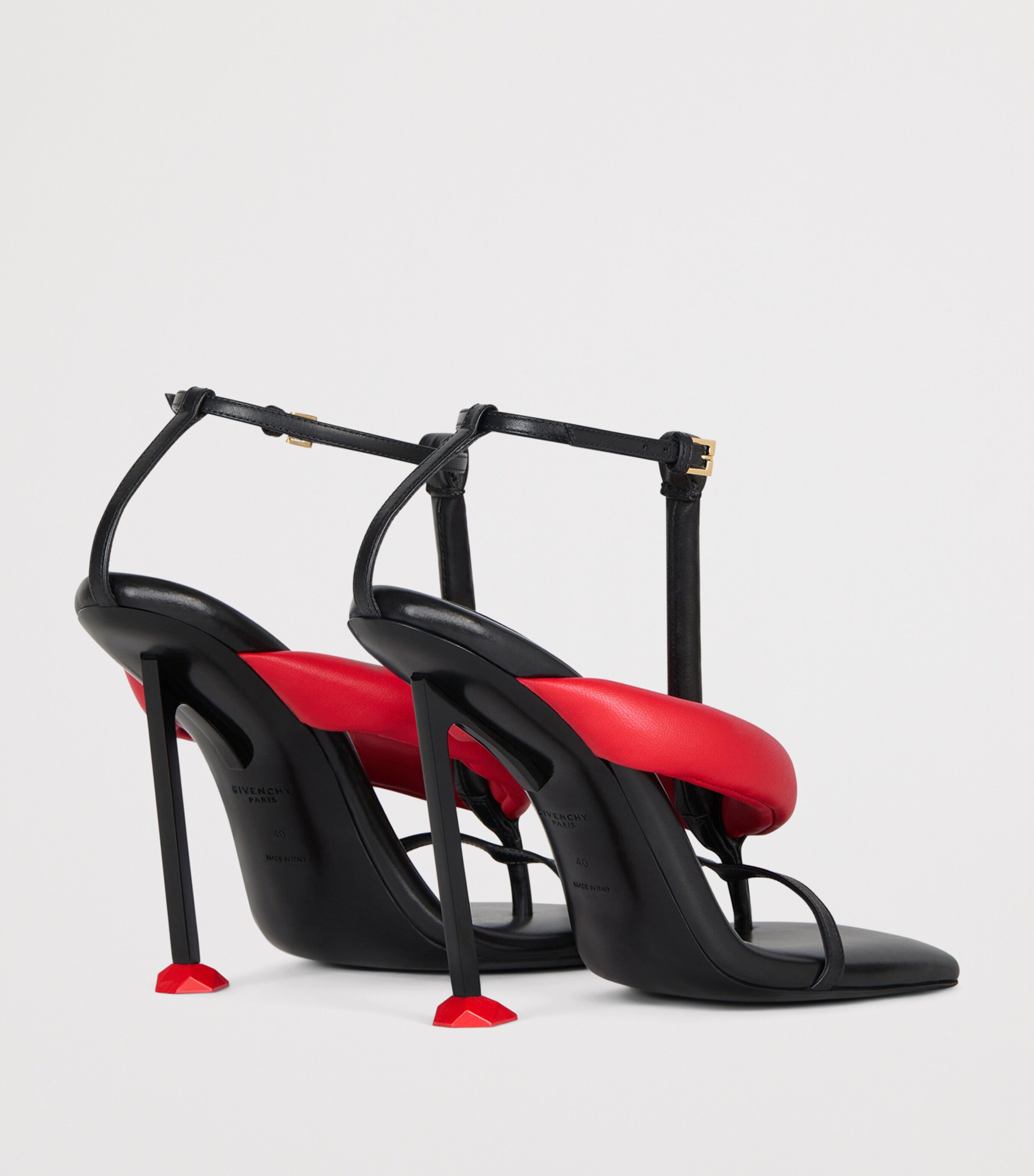 Givenchy Calfskin Boudoir Sandals 95 Black/red Image 5