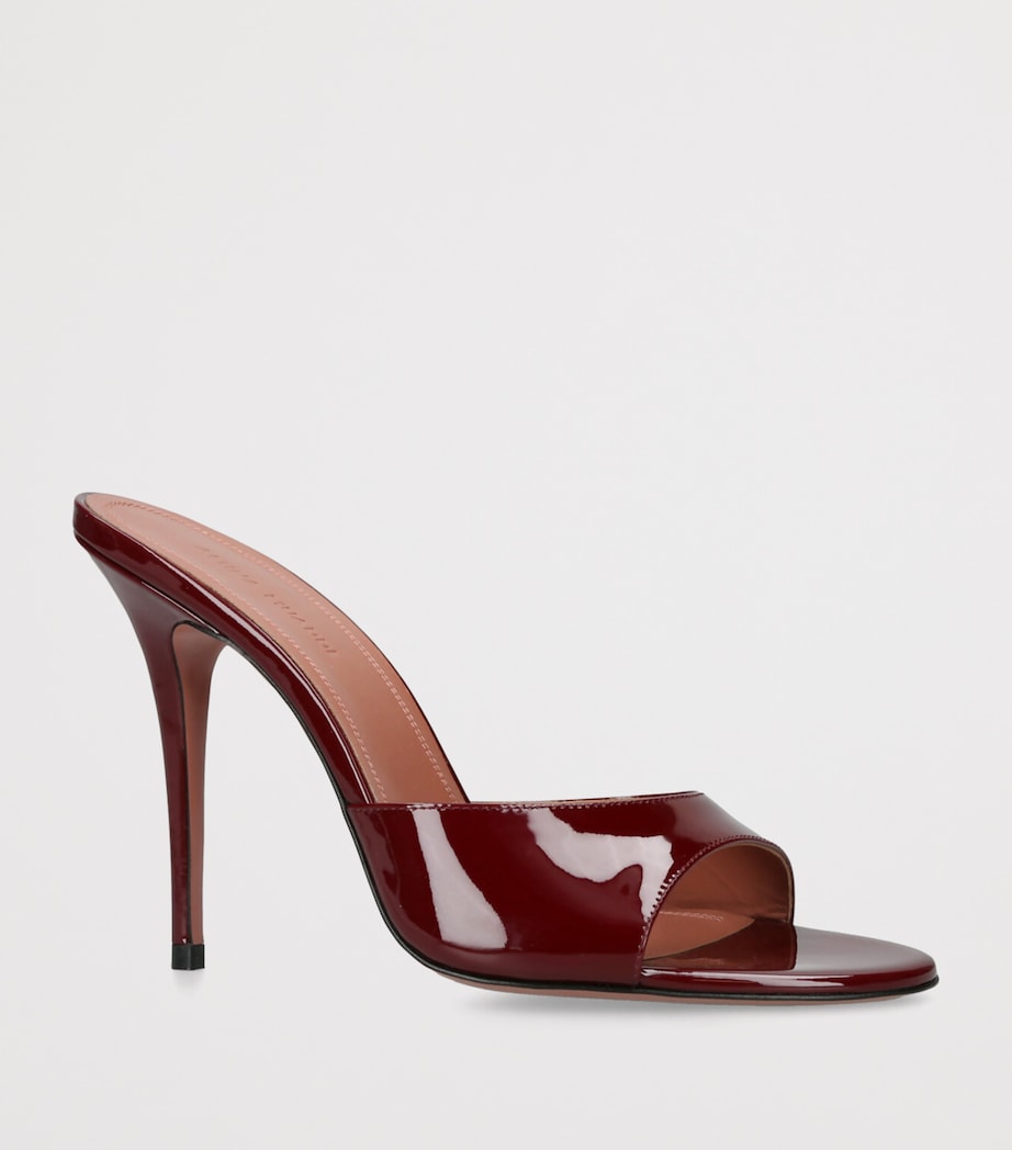 Patent Leather Elodie Heeled Mules 105 WINE Image 3