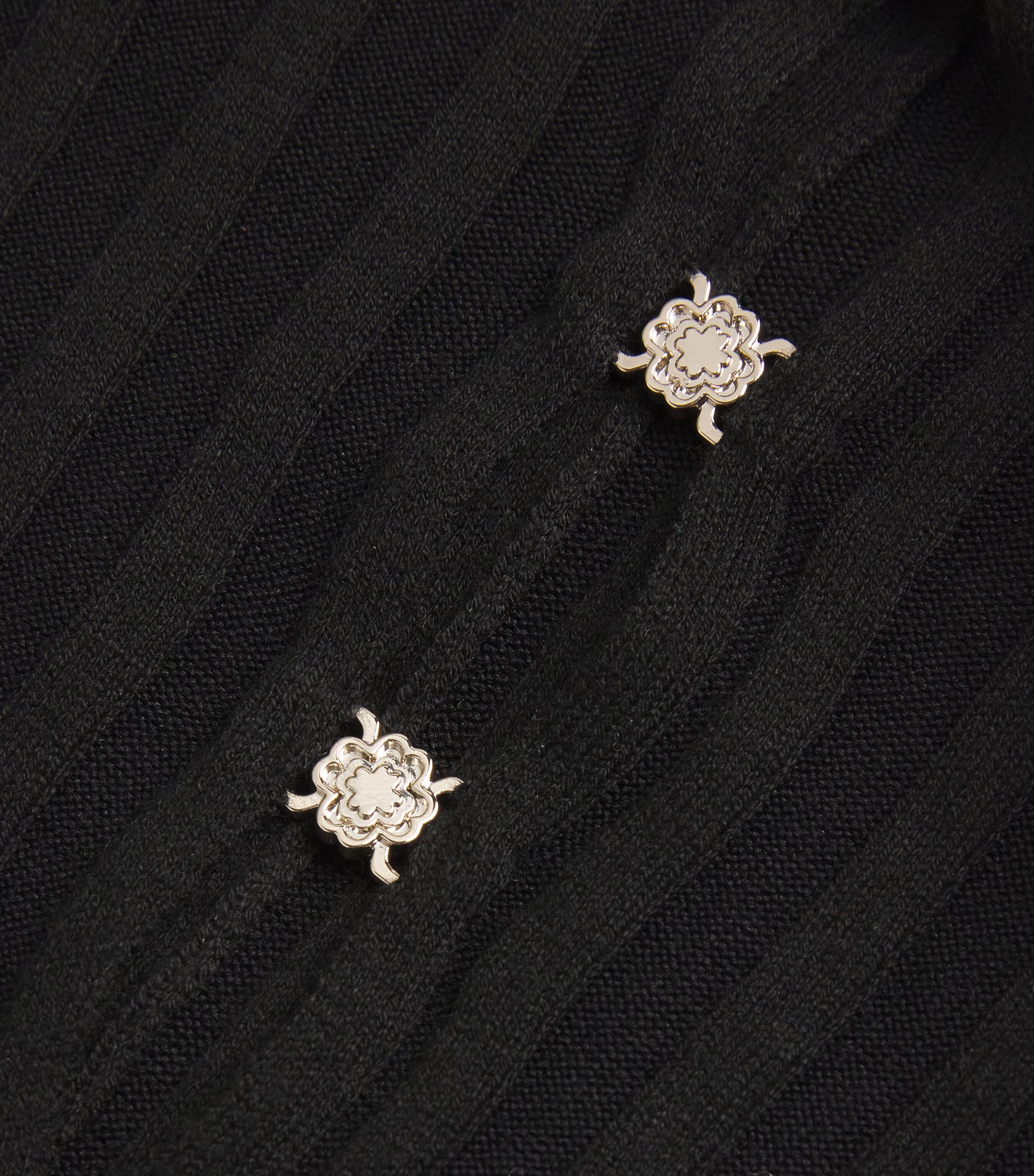 High-Neck Knitted Mini Dress BLACK Image 5