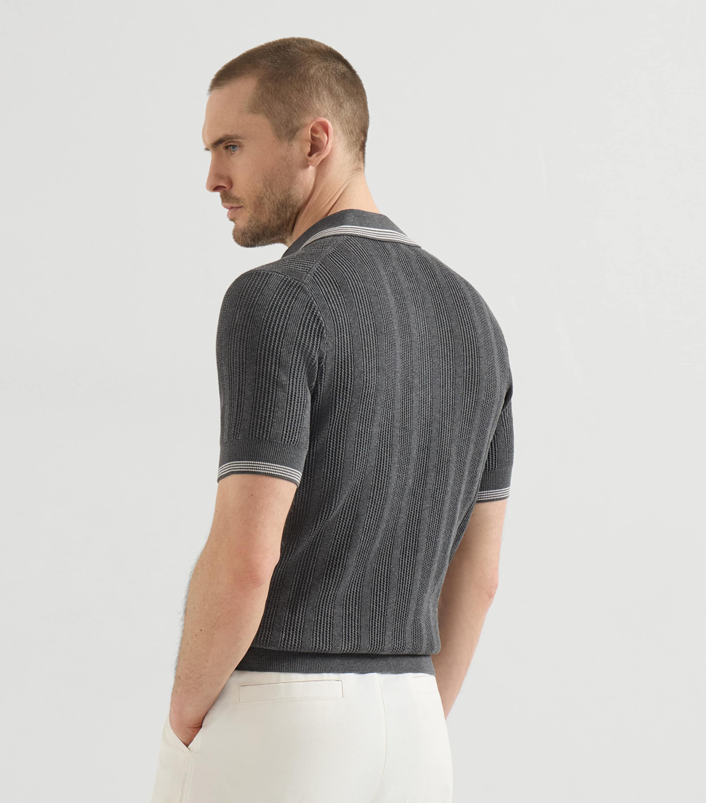 Brunello Cucinelli Mens Cotton Polo Shirt Image 5