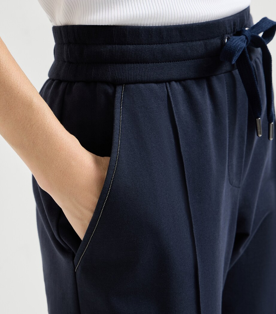 Brunello Cucinelli Womens Cotton-Blend Drawstring Sweatpants Image 6