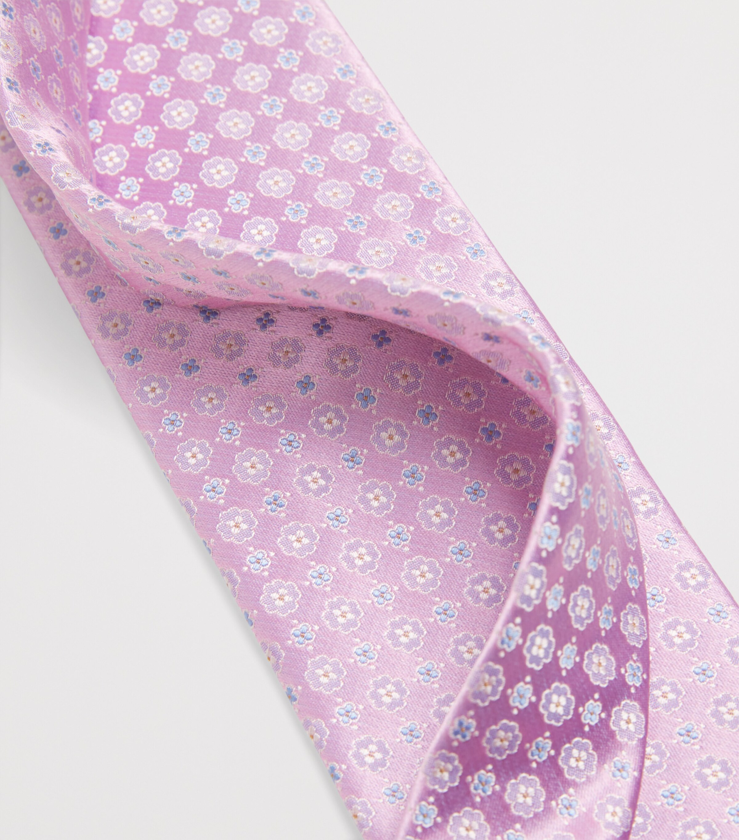 Silk Floral Tie 50 PINK Image 3