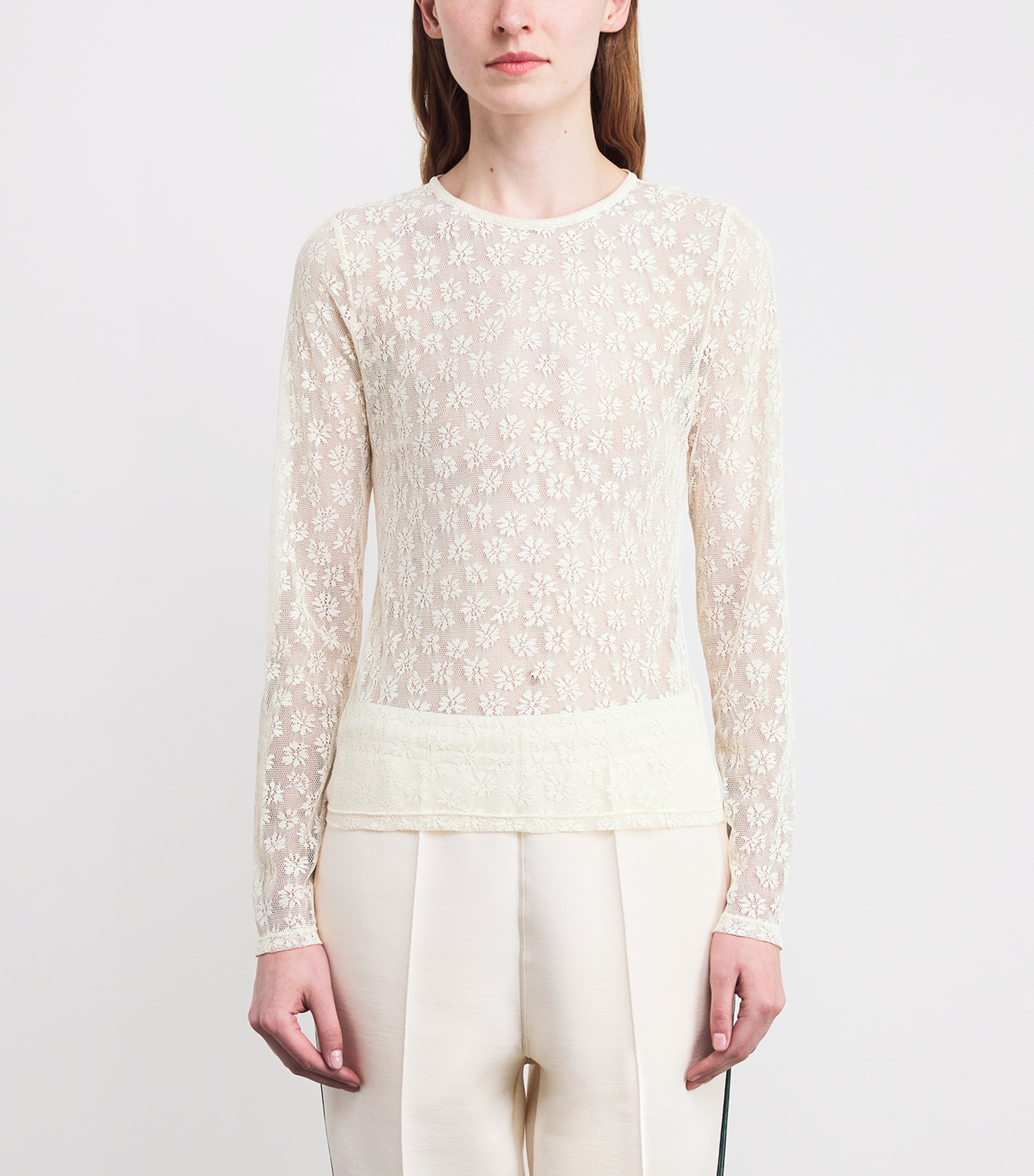 Floral Lace Top ECRU Image 3