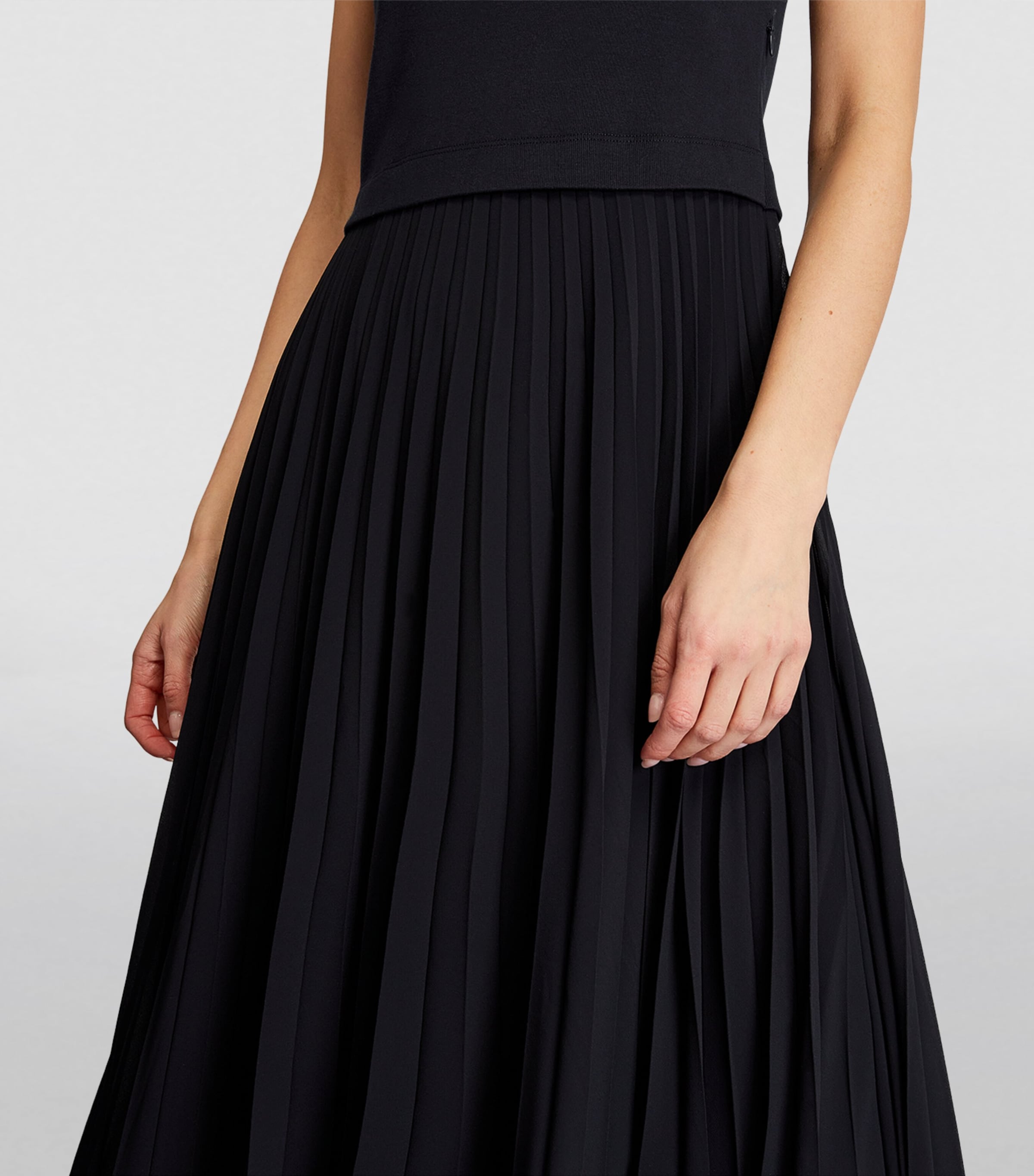 Pleated Midi Dress DEEP NAVY Image 6