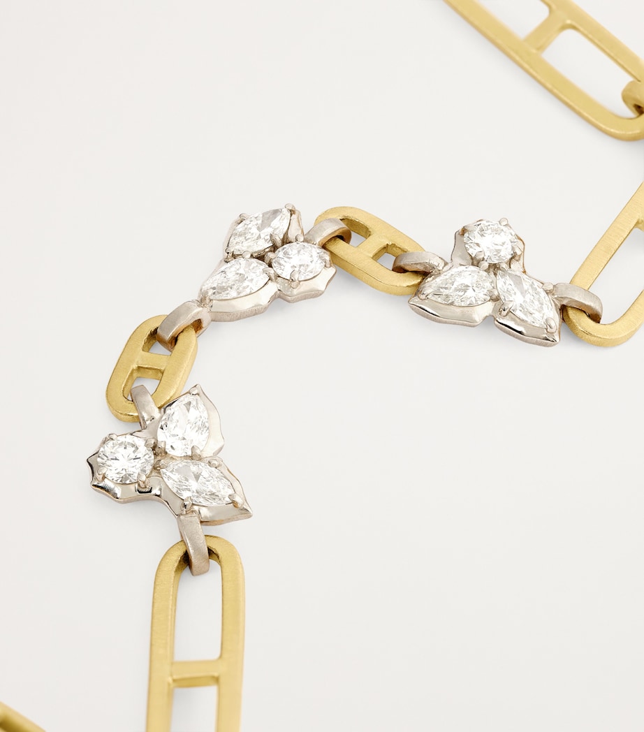 Jade Trau Yellow Gold, Platinum and Diamond Poppy Bracelet Yellow Gold Image 3