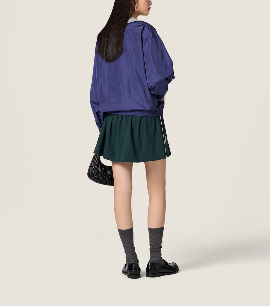 Miu Miu Womens Cotton Jersey Mini Skirt Image 3
