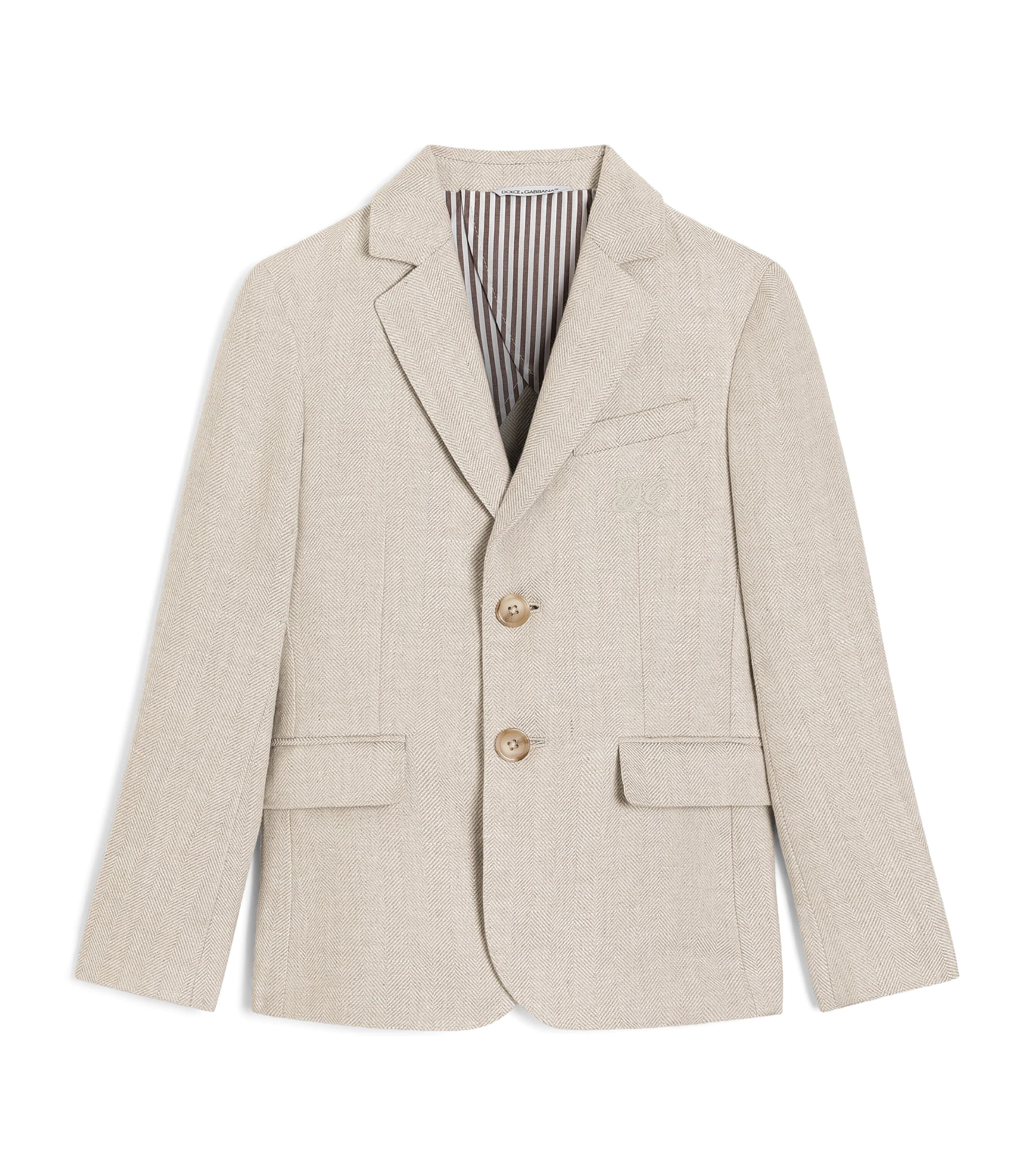 Dolce&Gabbana Kids Virgin Wool Logo Jacket (8-14 Years) Fantasy (not P Image 1