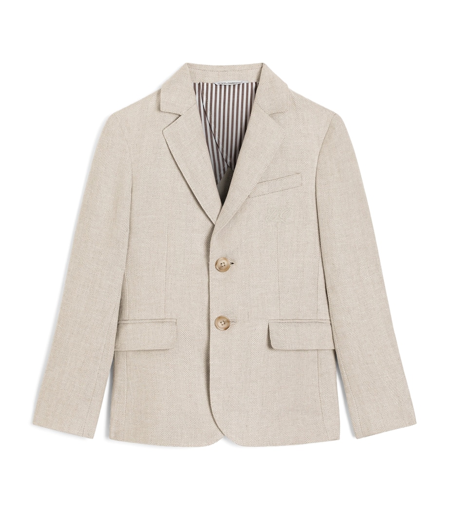 Dolce&Gabbana Kids Virgin Wool Logo Jacket (8-14 Years) Fantasy (not P Image 1