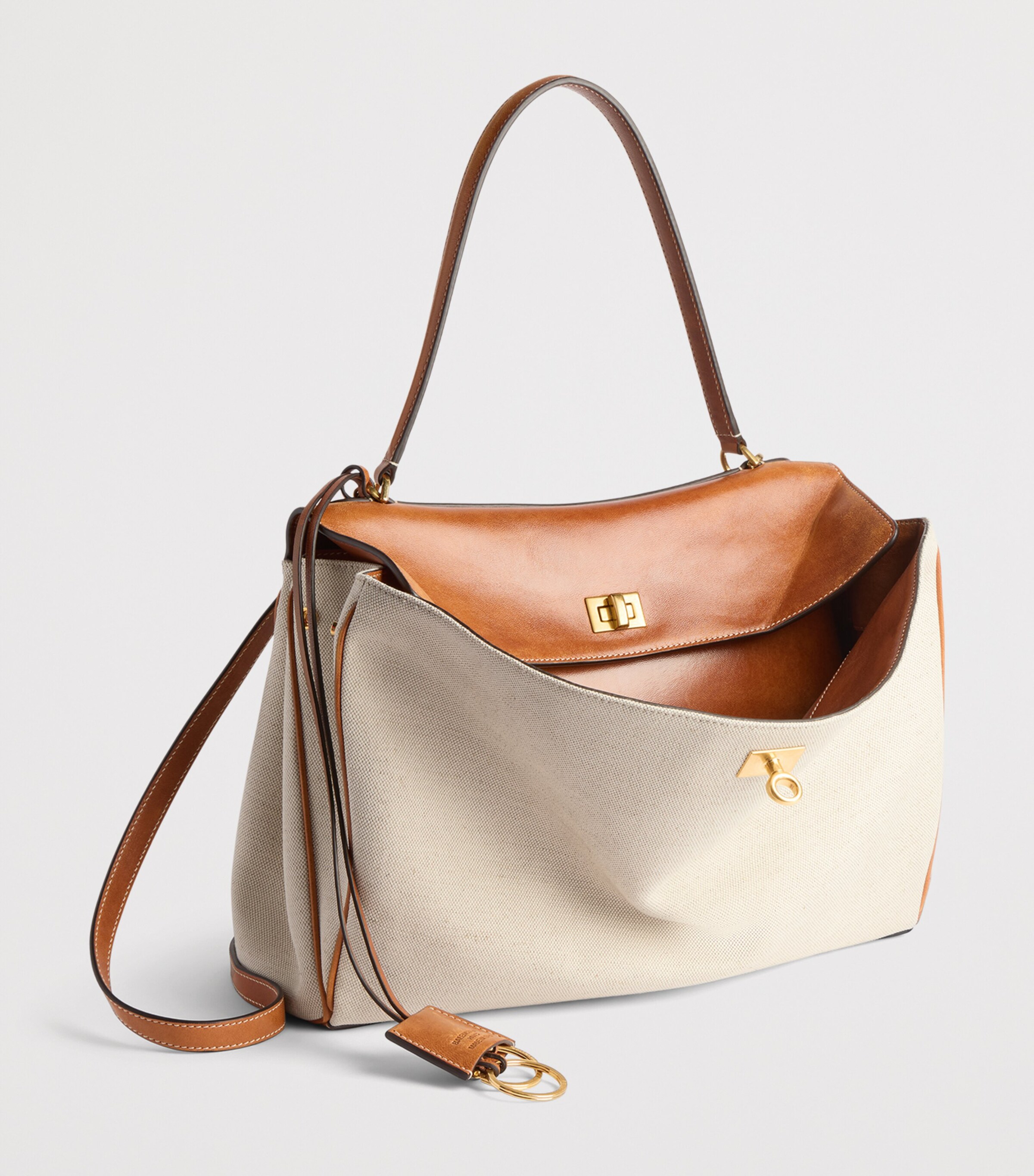 Balenciaga Ivory Medium Canvas Rodeo Top-Handle Bag | Harrods UK