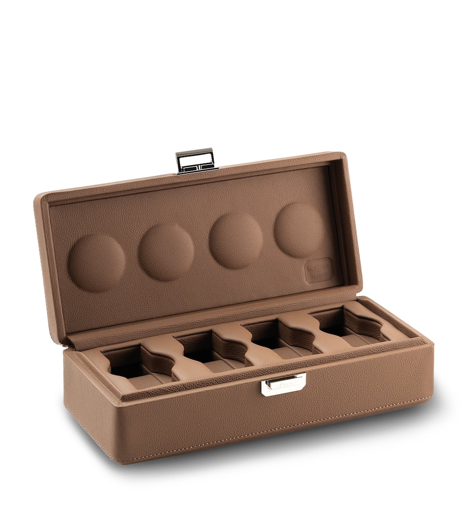 Scatola Del Tempo Leather Valigetta 4-Watch Carry Case Harrods DE