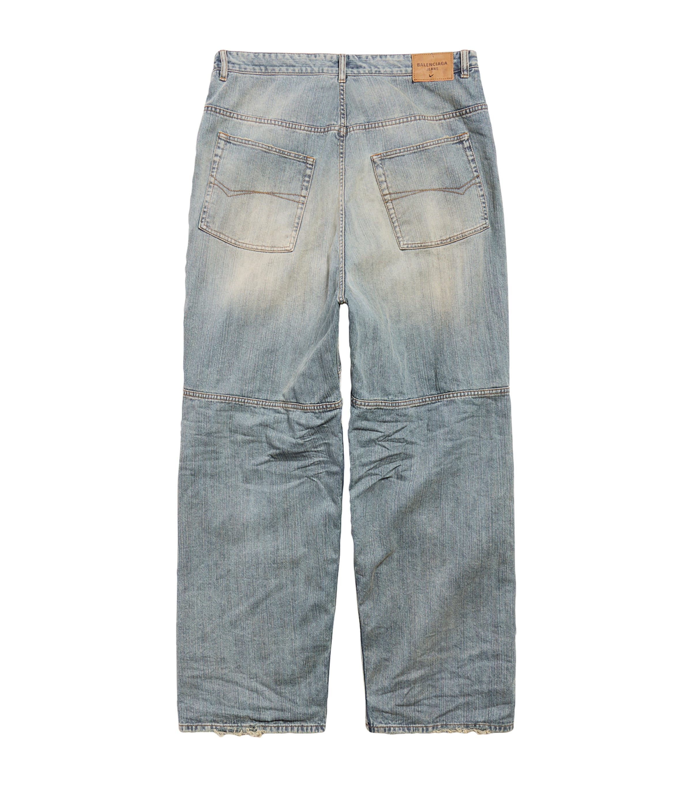 ラ*い様 Balenciaga baggy wide denim 22AW Balenciaga Baggy wide-leg Jeans | Blue | FARFETCH